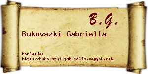 Bukovszki Gabriella névjegykártya